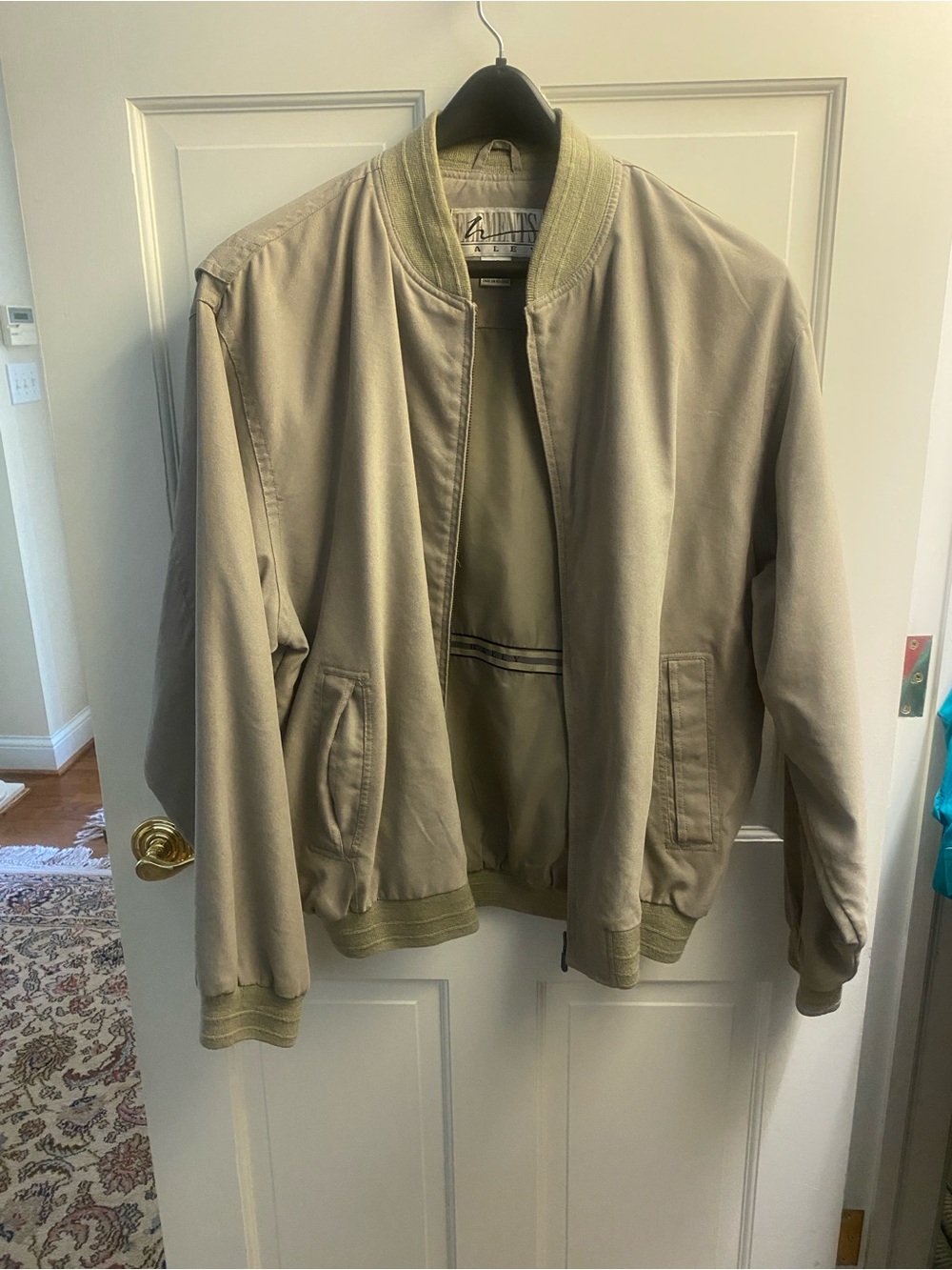 LG Men's Beige/Tan Bomber Jacket